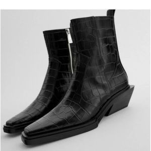 Zara Croc Western Boot